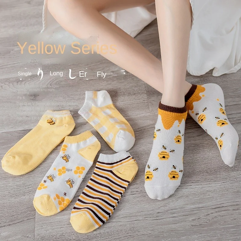 10pairs Cute Animal Cotton Socks Female Kawaii Cat With Dog Summer Short Sock Slippers Women Casual Soft Funny Boat Socks