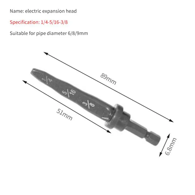 

11x Hex Shank Pipe Expander for Air Conditioner Copper Refrigerator Tube Swaging Flaring Takeover Tool Supplies