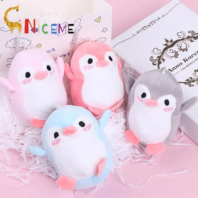 

12 см милый пингвин, плюшевые животные, куклы, игрушки, маленький размер, Стандартный брелок, кольцо, детский подарок