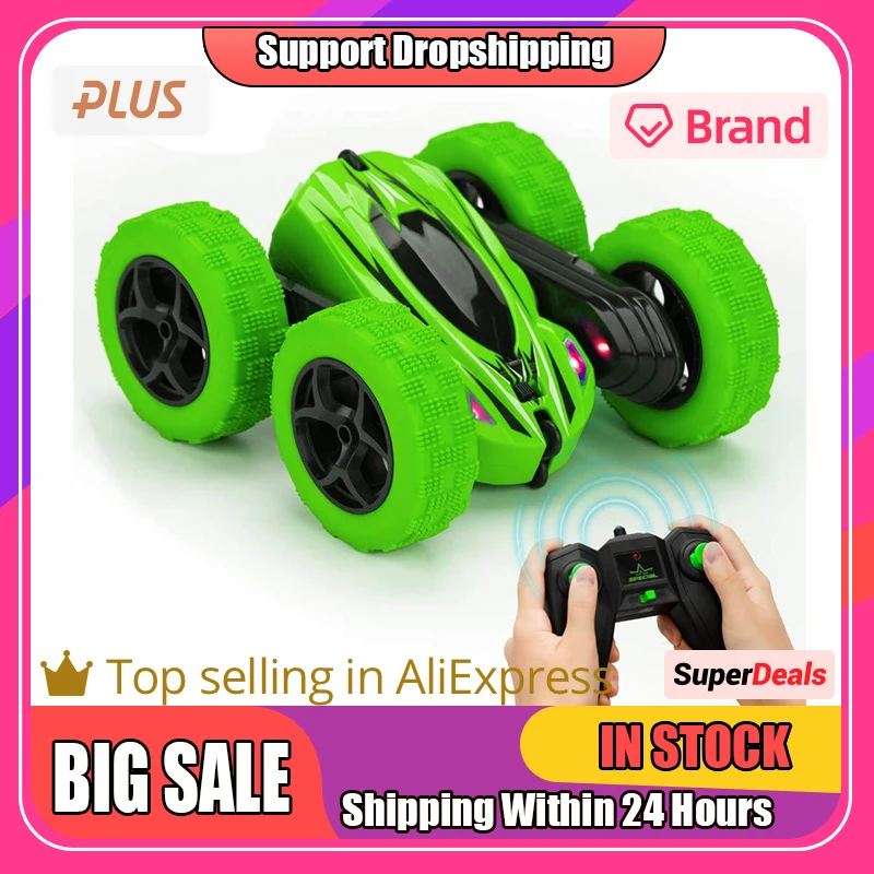 With Remote Control, 2.4 Ghz Rc Trucks Off Road 360° Spins & Flips Rc Crawler Outdoor Toys For Kids