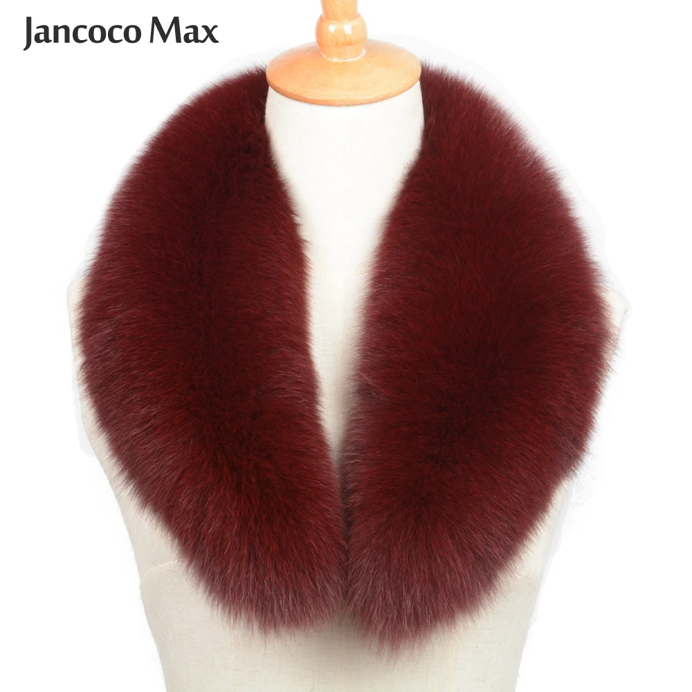 

Real Fur Collar Fox Scarf Women & Men Raccoon Trim Spring Winter Warm For Jacket Coat Shawls Lining 75cm S7102