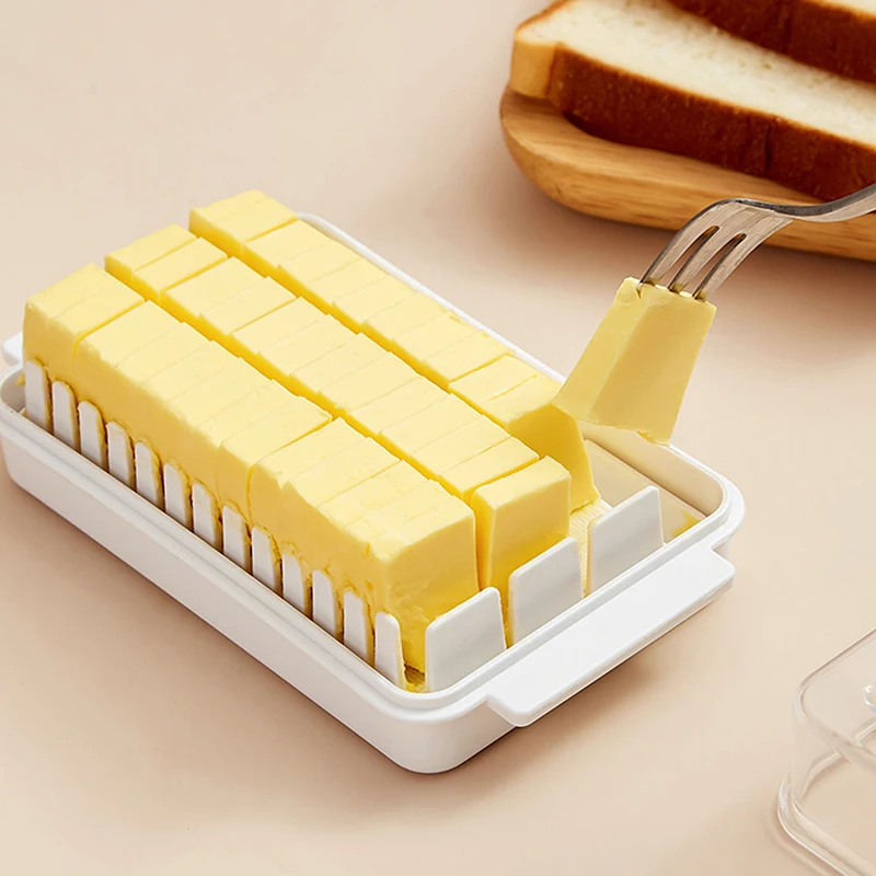 

Butter Cutting Storage Box Transparent with Lid Cheese Auxiliary Dicing Crisper Home Kitchen Tools