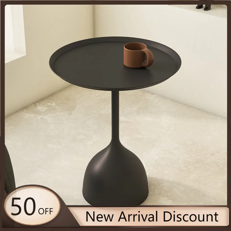 

Уникальный дизайнерский кофейный столик для спальни, бесплатная доставка, многофункциональный черный круглый журнальный столик, прекрасн...