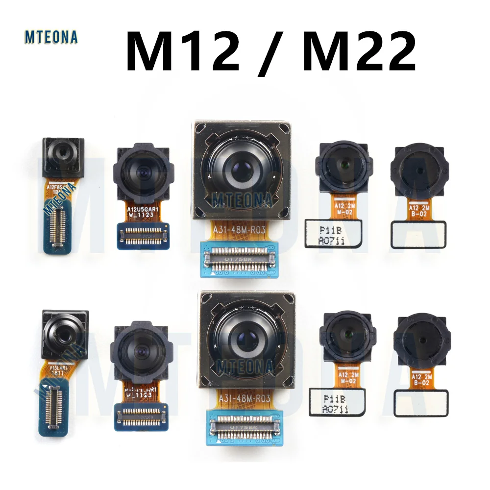 

Front Selfie Module Camera Flex Cable Ultrawide Depth Macro Telephoto Rear Main Camera For Samsung Galaxy M12 M22 M127 SM-M225