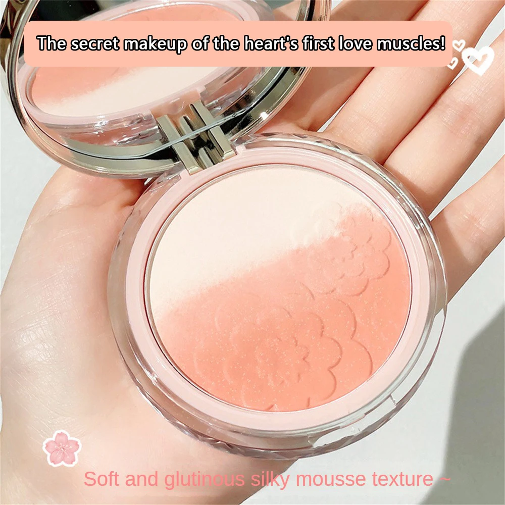 1 ~ 5 шт. пудровые румяна 2 цвета осветляющие природные шоу белые матовые