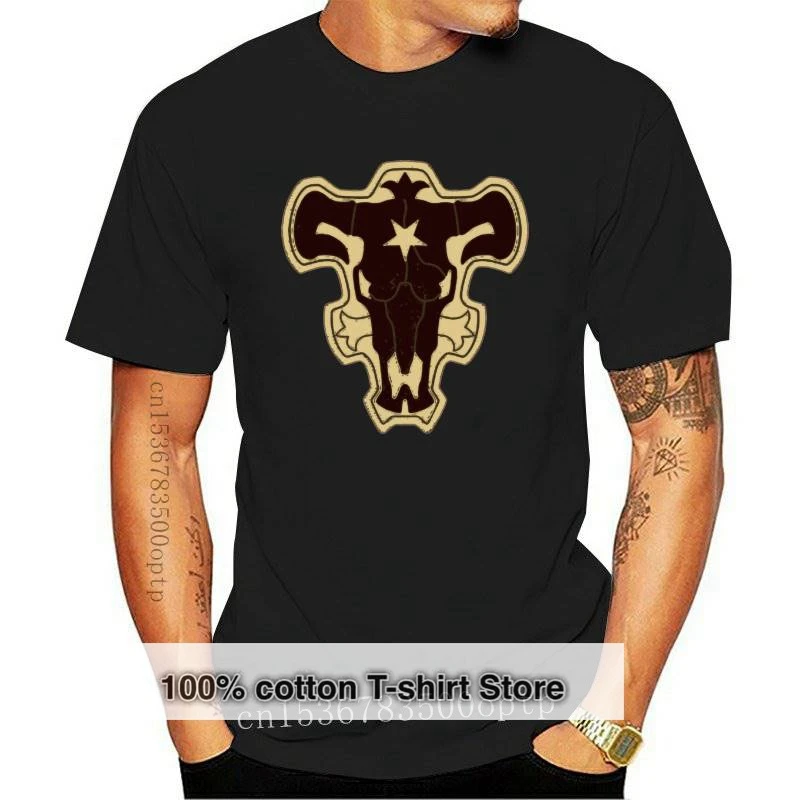 

New Black Clover T Shirt Black Bull Black Clover T-Shirt Classic Plus size Tee Shirt Short Sleeves Cotton Printed Funny Ts