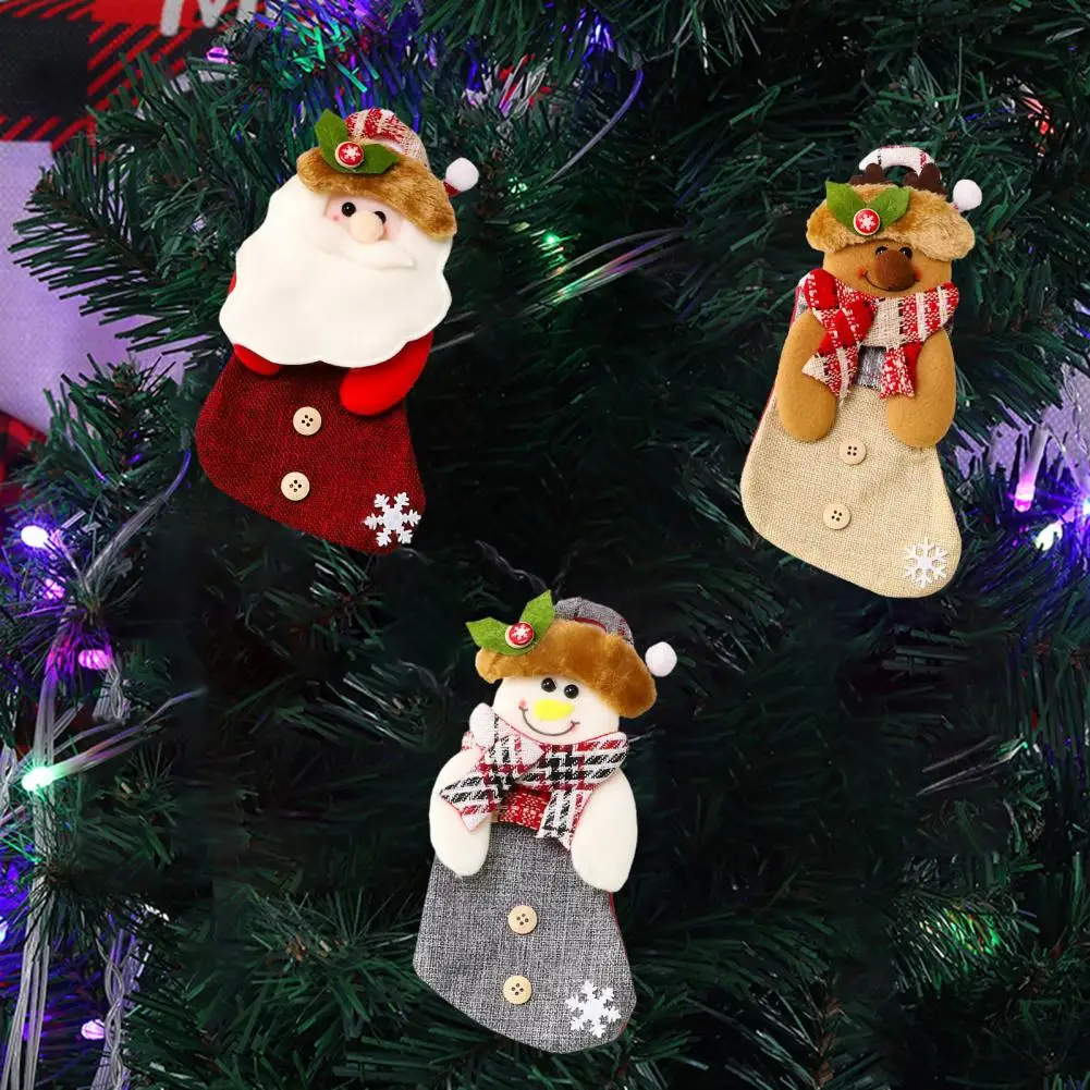 

Рождественская Подарочная сумка, полезные многоразовые компактные украшения для рождевечерние, подвески для дома, рождественские чулки, р...