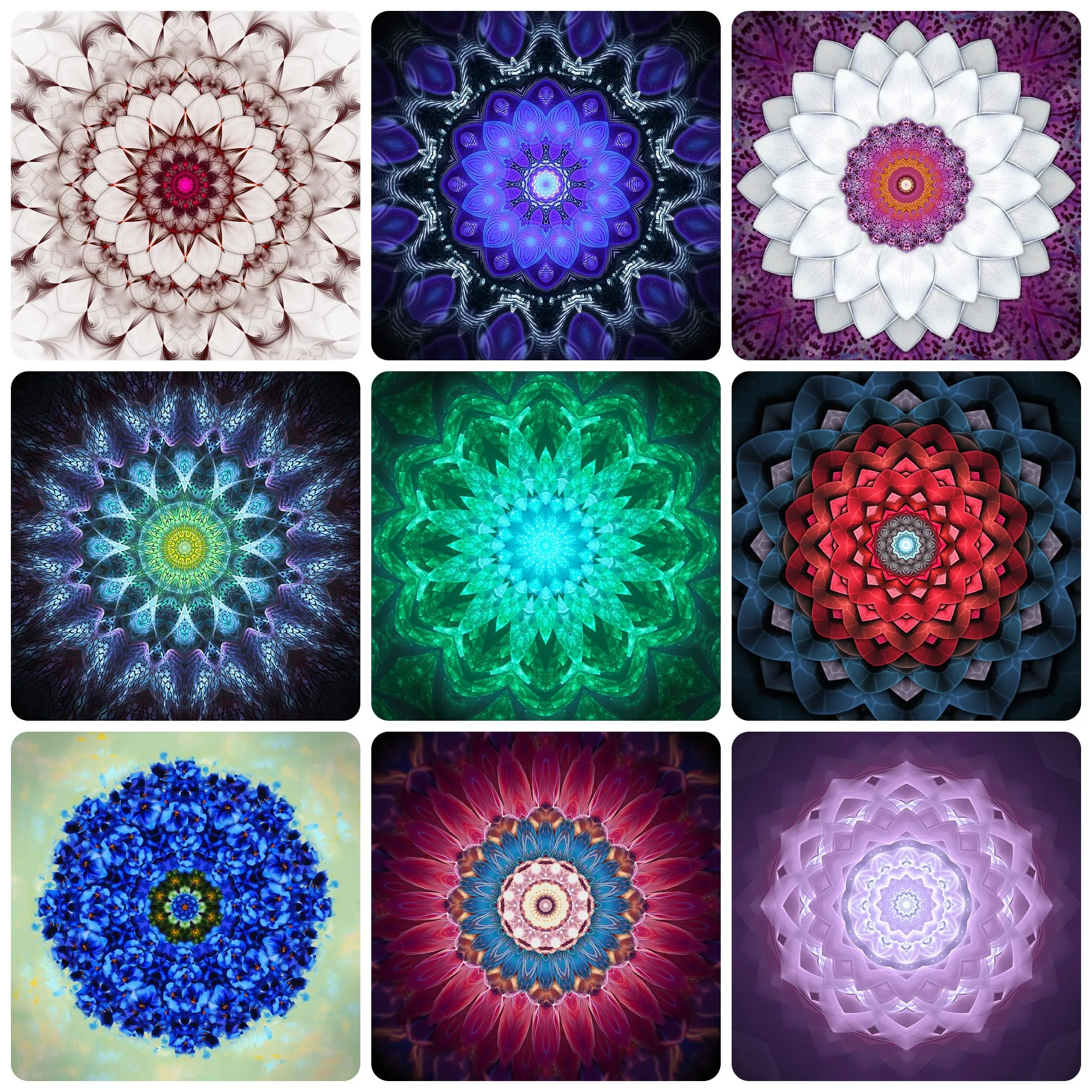 

ZOOYA 5D DIY Diamond Painting Mandala Cross Stitch Kits 3D Diamond Embroidery Colorful Flowers Full Drill Mosaic Art Home Decor