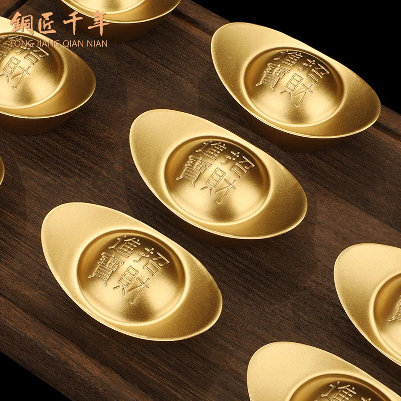 

Wholesale of copper craftsmen, millennium old brass ingots, solid sand gold, copper handicraft ornaments, imitation gold