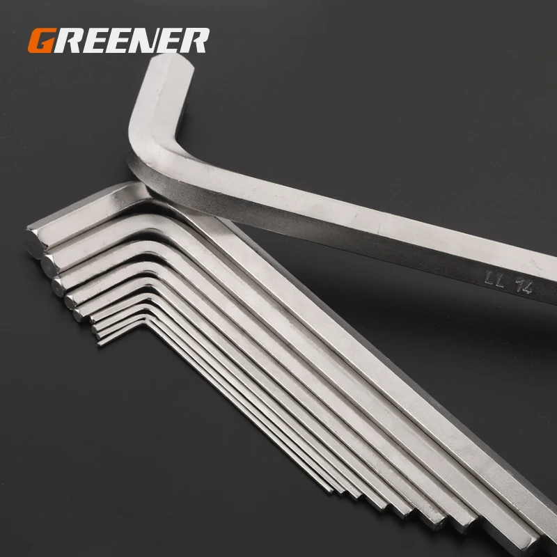 

GREENER 1Pc 1.5MM-17MM Hex Key Allen Wrench Metric Size Chromium-Vanadium Steel Spanner Ball Head Long Manual Repair Tools