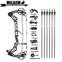 archery t 600 compound bow and arrow set 50 65lbs ibo 345fps target hunting adult professional shooting hunting bow accessories