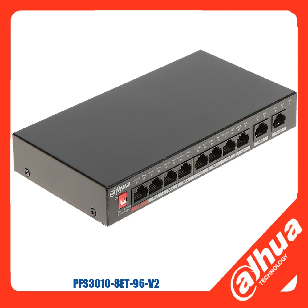 

Original Dahua POE Switch PFS3006-4ET-60 PFS3106-4ET-60-V2 4 Port PFS3010-8ET-96-V2 PFS3110-8ET-96 V2 8 Port IP PoE Switch