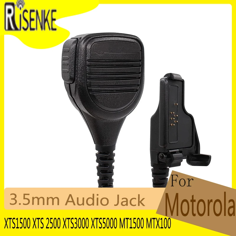 PMMN4051 PMMN4051B Remote Speaker Microphone with 3.5mm Audio Jack for Motorola XTS1500 XTS 2500 XTS3000 XTS5000 MT1500 MTX100