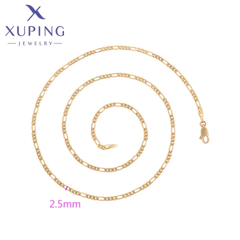 Xuping ювелирные изделия Новое поступление простая цепочка 50 см 60 см Подвеска ожерелье золотого цвета для женщин мужчин изысканный подарок x000441979