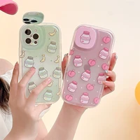 fresh summer fruit drink makeup mirror phone case cover for iphone 11 12 13 pro xr xs max shockproof case for iphone 13 cases