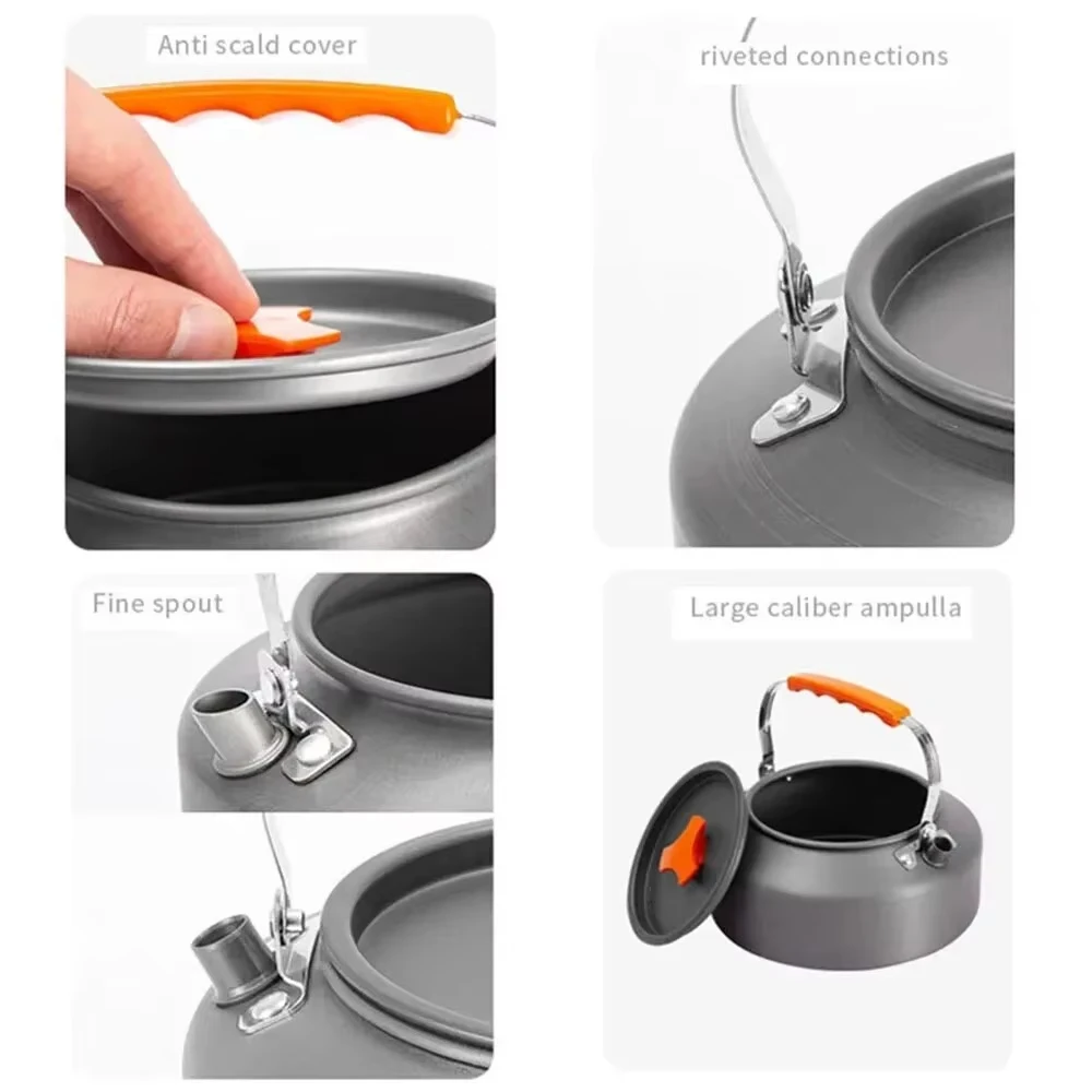 1 1/1 6 л походный чайник легкий из алюминиевого сплава для туризма посуда