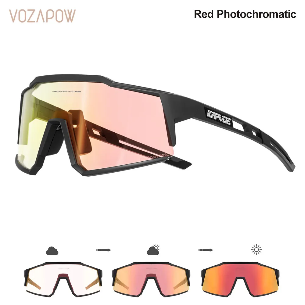 

RED Photochromic Sunglasses Bike Cycling Glasses Cycl Sports MTB for Men UV400 Cycling Glasses Mountain Bicycle Goggles Eyewear