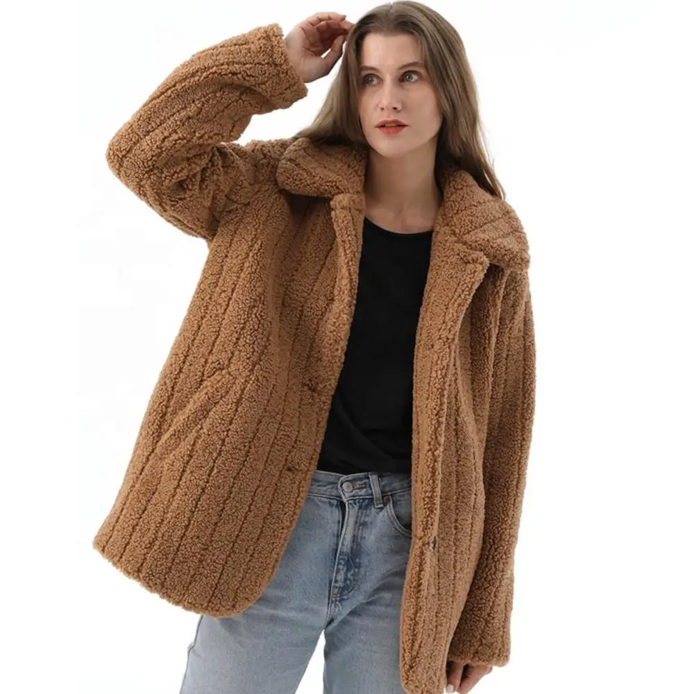Winter Warm Coat Women Fashion Simple Real Fur Fleece Teddy Women's Winter Jackets Teddy Real Fur Coat Women's Winter Jackets
