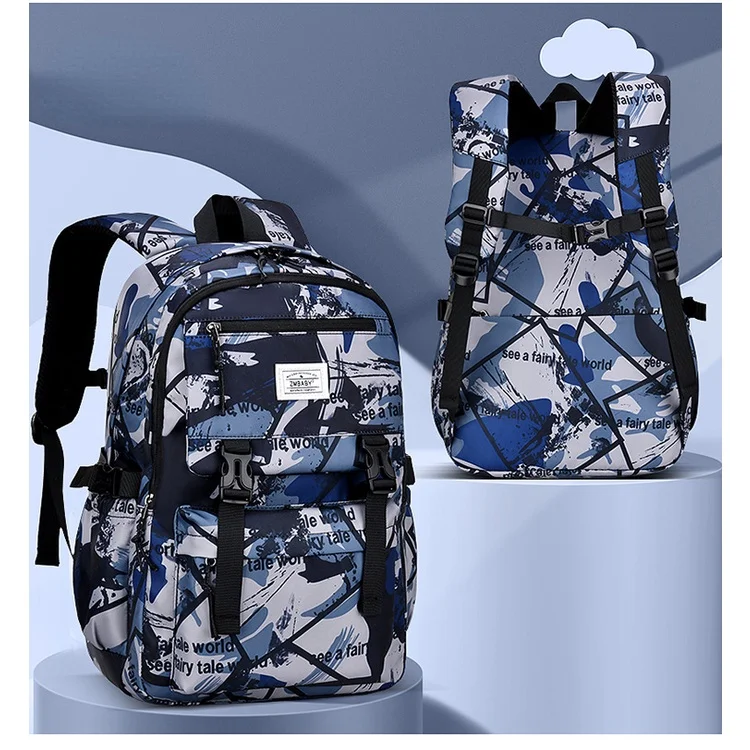 Grade 1-6 Primary Boy Camouflage Cool Backpacks for Travel New Children Students Large Capacity Fashion Lightweight Schoolbags