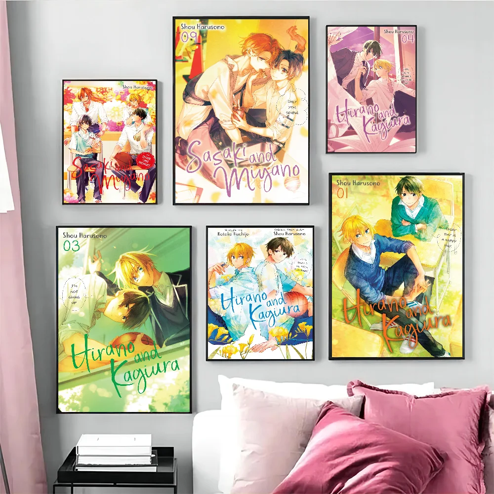 Аниме Плакат Наклейки Сасаки И Мияно Белая Бумага DIY На Стены Для Комнаты Бара