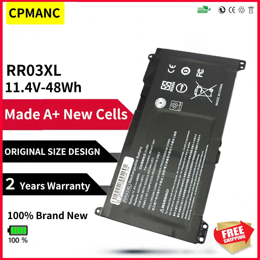 Аккумуляторная батарея CPMANC New CM03XL для ноутбука HP EliteBook 740 745 840 G1 G2 ZBook 14 HSTNN-DB4Q HSTNN-IB4R 850-716724