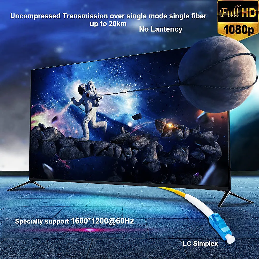 1080P HDMI KVM волоконный удлинитель Многофункциональный видео оптический