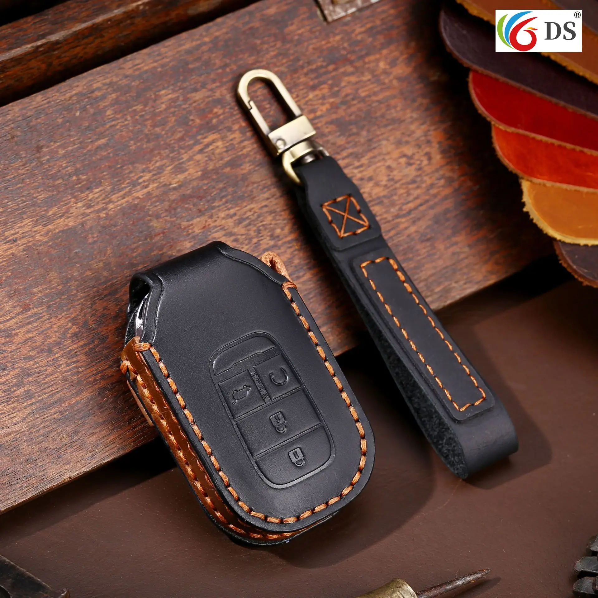 

Handmade Leather Car Key Fob Case Cover Holder For Honda Accord Civic Vezel Remote Shell 2022
