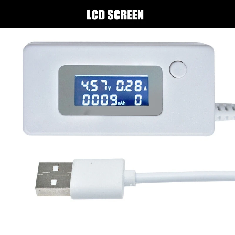 Амперметр детектор USB мультиметр тестер напряжения тока портативный Прямая