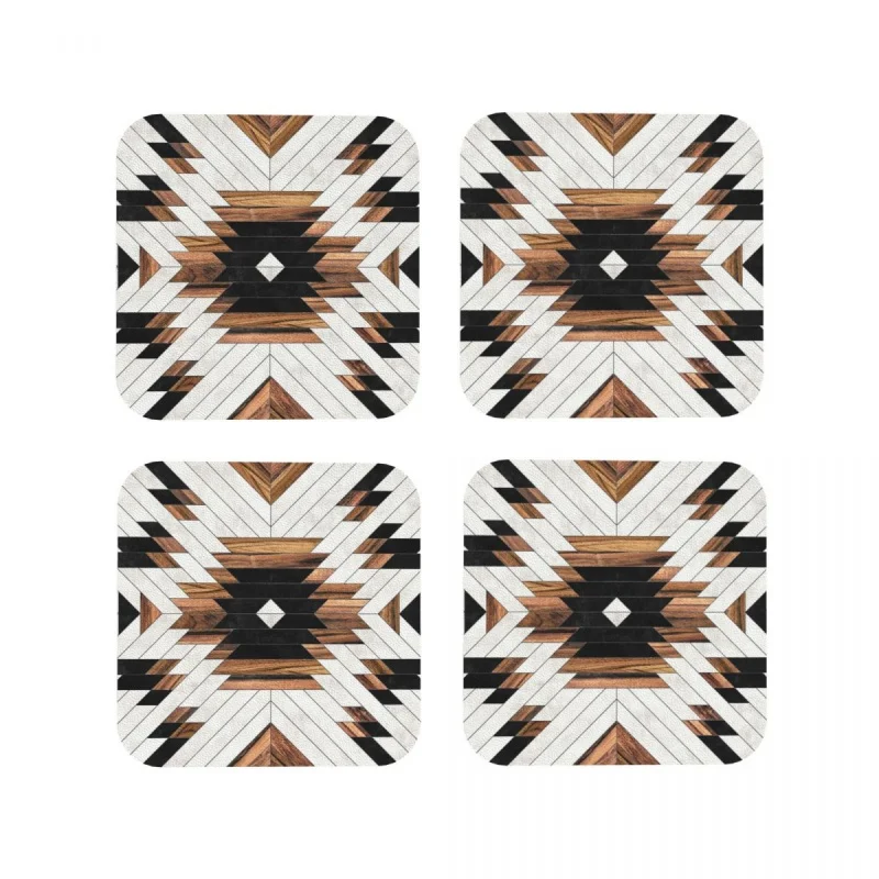 

Urban Tribal Pattern No.5 Coasters Heat Resistant Mat Table Decoration And Accessories Utensils For Kitchen Napkins Coffee Mat