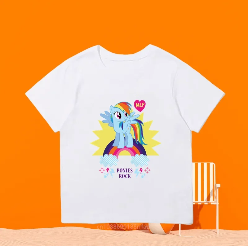 Детская Повседневная Футболка С Аниме-принтом Топ Короткими Рукавами И Круглым