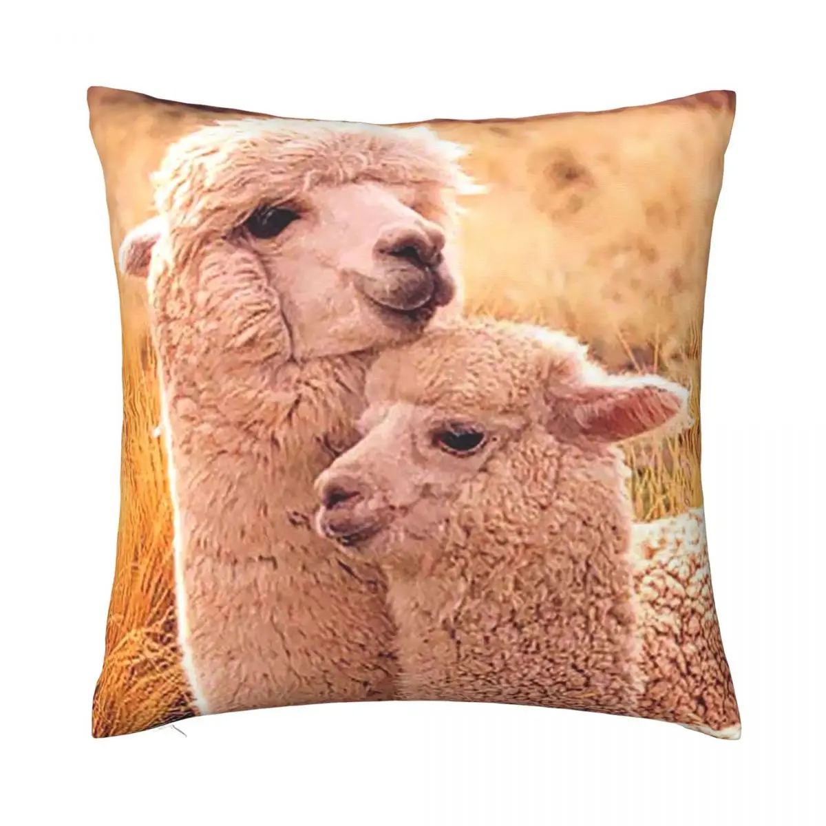 

Alpaca Llama Pillowcase Soft Fabric Cushion Cover Decoration Colorful Cute Animal Pillow Case Cover Home Square 45*45cm
