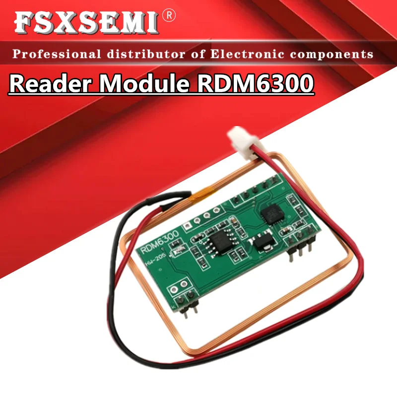 

UART 125Khz EM4100 RFID Card Key ID Reader Module RDM6300 (RDM630) For Arduino