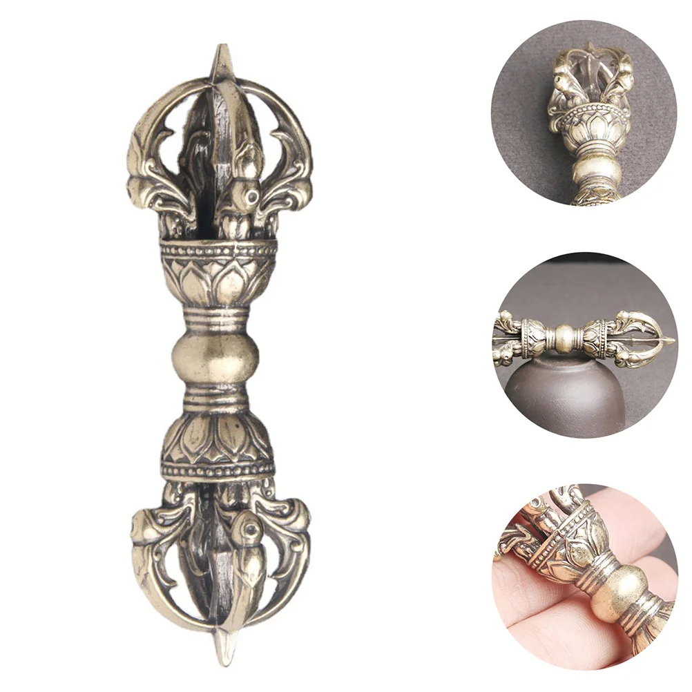 

Demon Pestle Retro Brass Craft Ornament Dharma Hand Decor Amulet Office Vintage Home