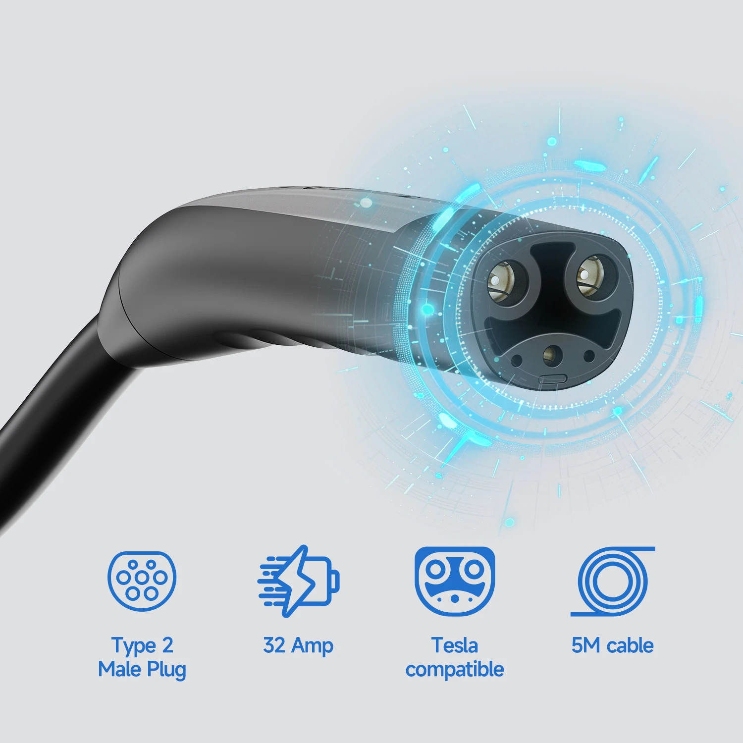 AFEEV 16A/32A 7 кВт Тип 2 для Tesla NACS EV Зарядный кабель IEC 62196-2 модели 3/Y/X/S Зарядная станция
