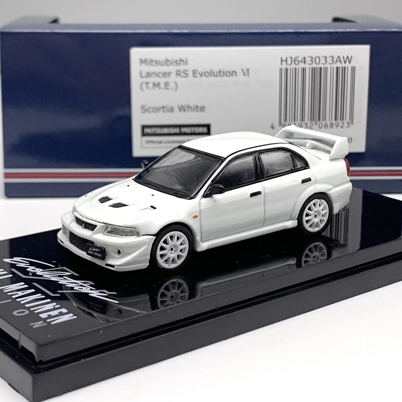 Фото Масштабная модель автомобиля HJ 1:64 Lancer RS/GRS Evolution VI EVO из сплава, коллекционная миниатюра для подарка №1