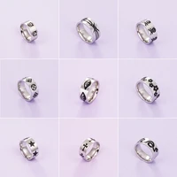 punk vintage evil eye stainless steel rings for women men fashion hip hop personality butterfly snake anillos party jewelry
