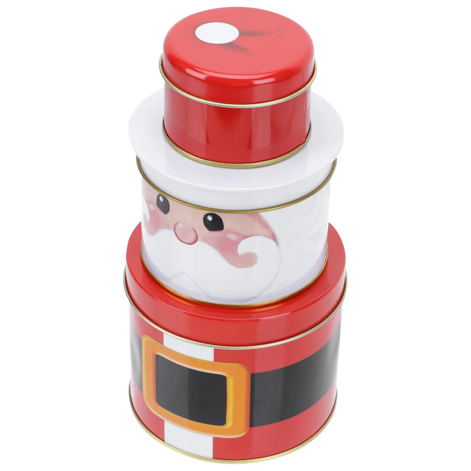 

1 Set Christmas Candy Box Tinplate Tea Box Versatile Snacks Holder Xmas Gift
