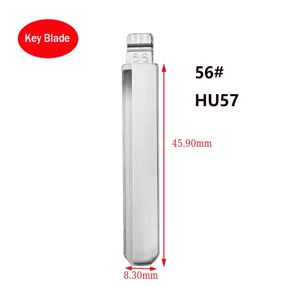 

10шт 56 # HU57 KD Металлический необрезанный пустой откидной лезвие дистанционного ключа для BYD FF3 Volvo для Keydiy KD Xhorse VVDI JMD Пустой ключ