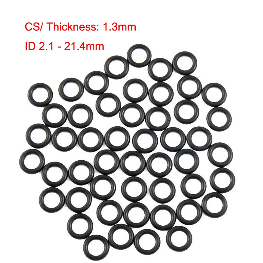 Резиновое уплотнительное кольцо NBR, втулки, резиновые прокладки CS 1,3 мм x ID 2,1 2,8 3,4 4,4 5,4 6 6,4 6,8 7,3 9,4 10,4 13 до 12,5 мм