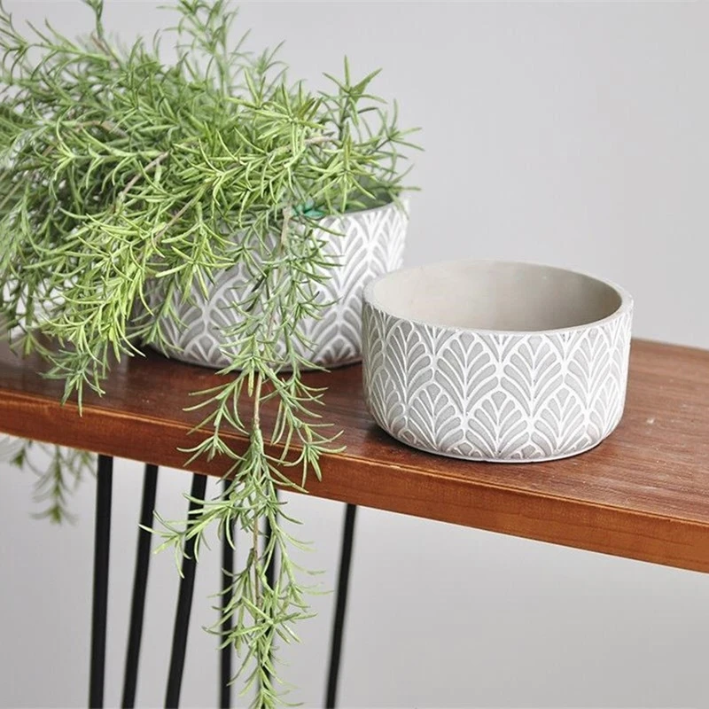 Большой размер Круглый бетонный цветочный горшок силиконовая форма большая