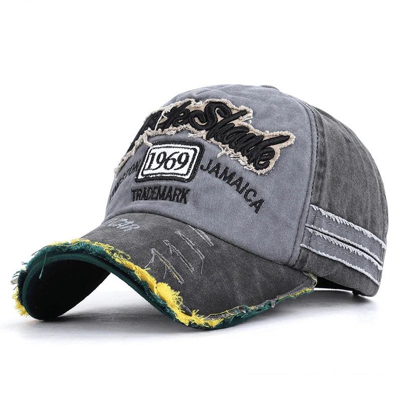 Вышитая винтажная бейсболка 1969 потертая хлопковая шапка для отца спортивная