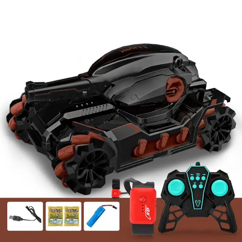 

2.4G Water Bomb RC Tank With Light & Music Shoots Toys For Boys Tracked Vehicle Remote Control War Tanks Tanques De Radiocontrol