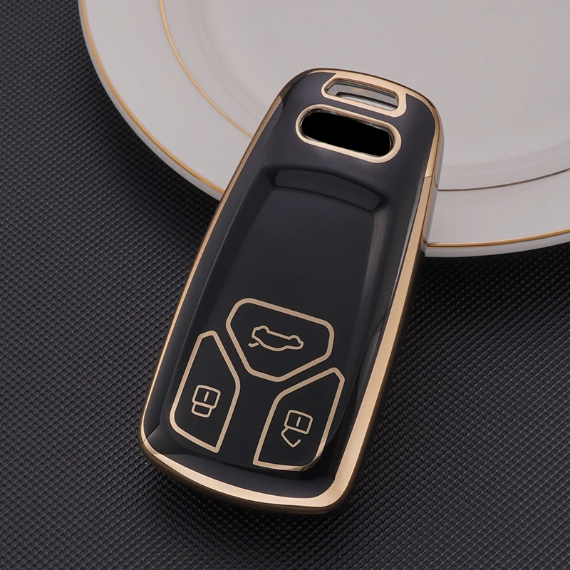 TPU Car Remote Key Case Cover Shell Fob for Audi A6 A5 Q7 S4 S5 S7 A4 B9 A4L 4m 8W Q5 TT TTS RS 8S Coupe Car Styling Accessories