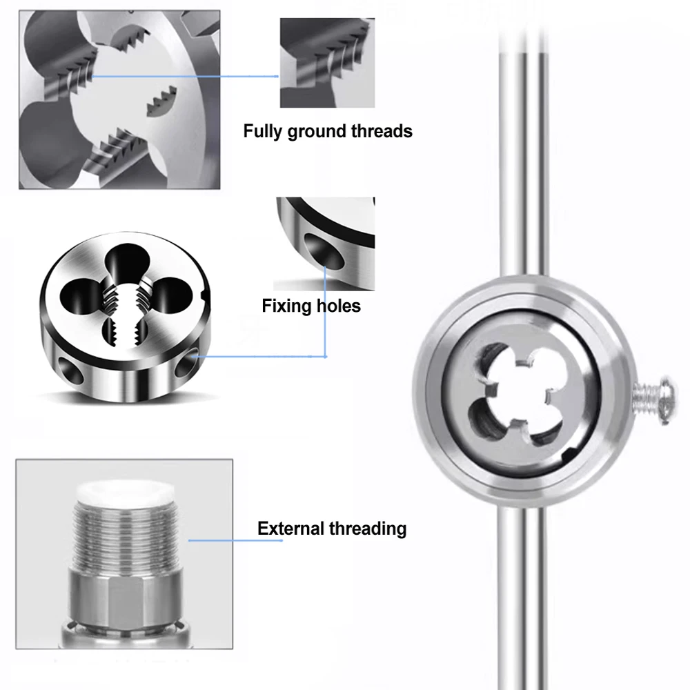 Набор металлических резьбовых кранов и штампов m9x0 75 мм Метрическая машина тонкая