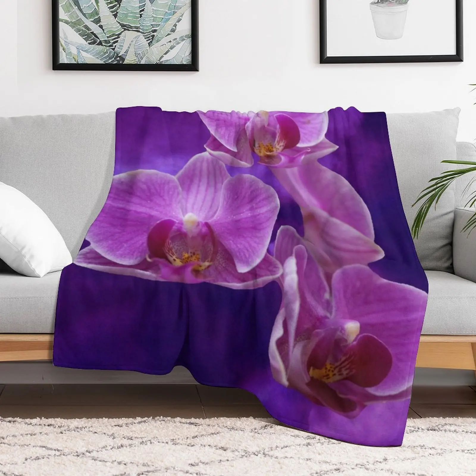 Пурпурные орхидеи плед спальный мешок теплые зимние Утяжеленные набивные одеяла