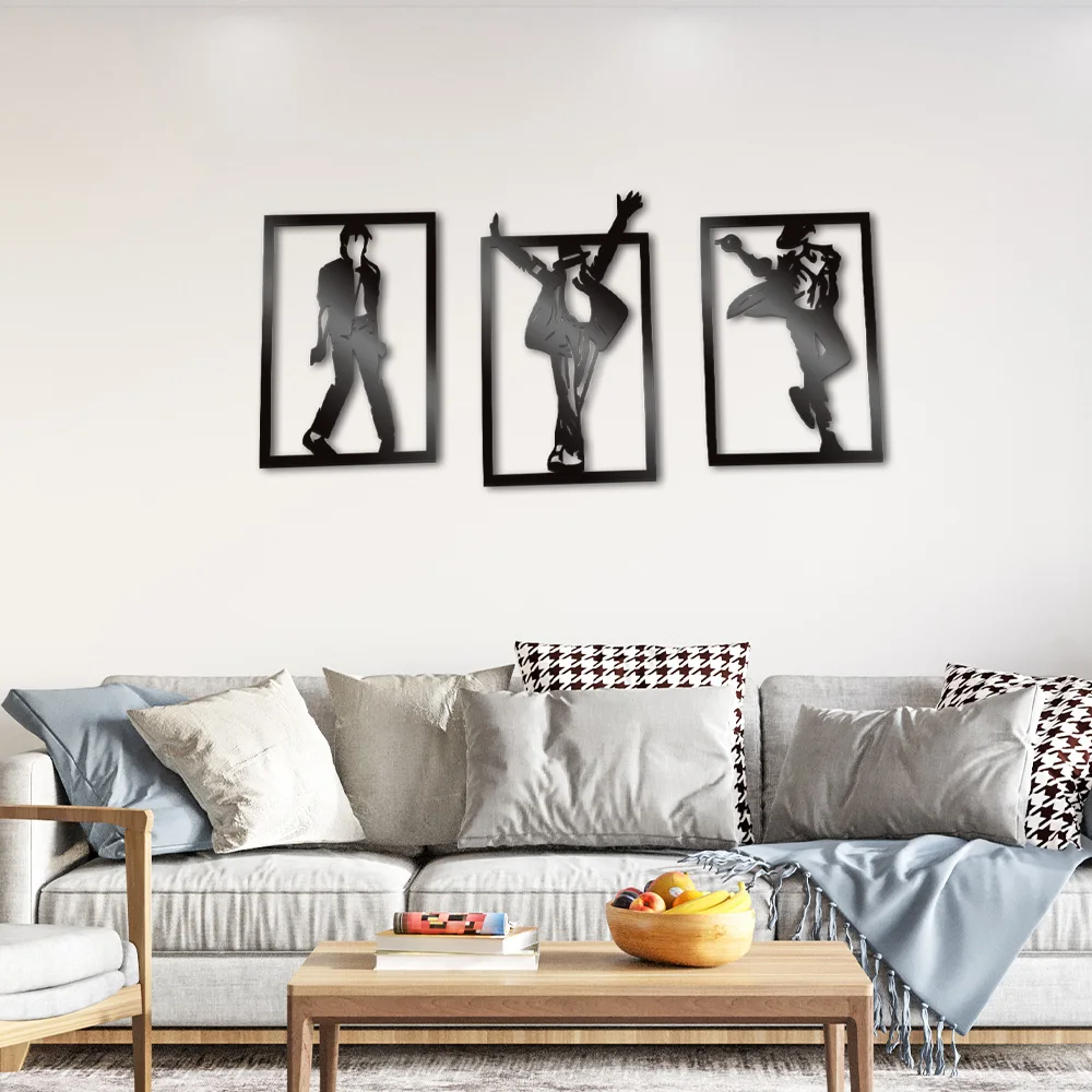 Металлическая Настенная Танцевальная Фигурка Минималистичная Линия Для