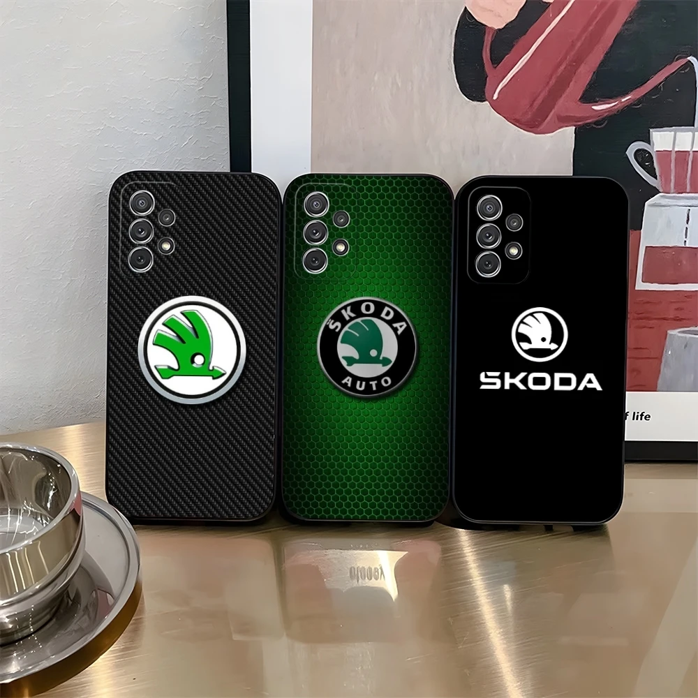 Чехол для телефона Super Car Design-Skoda Samsung Galaxy S25 S24 S21 S23 S22 S20 Ultra Fe Plus A34 A16 A54 A24 A52 A53 M54 Cover