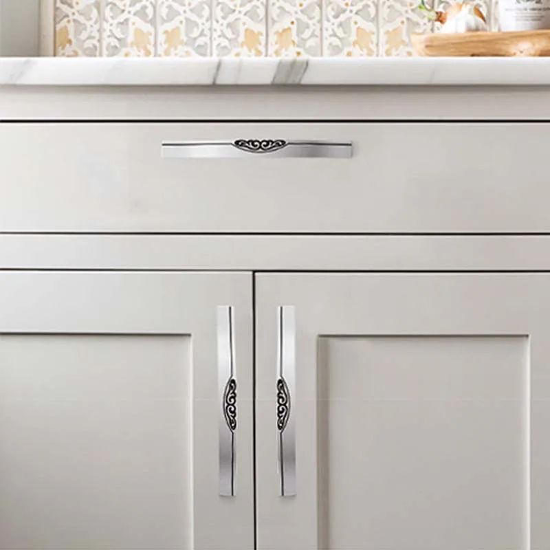 Современный алюминиевый сплав дверного ящика шкаф ручка фурнитура дверная