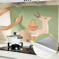 cartoon kitchen oil proof sticker self adhesive bathroom waterproof stove cabinet room decor wall stickers home decoration