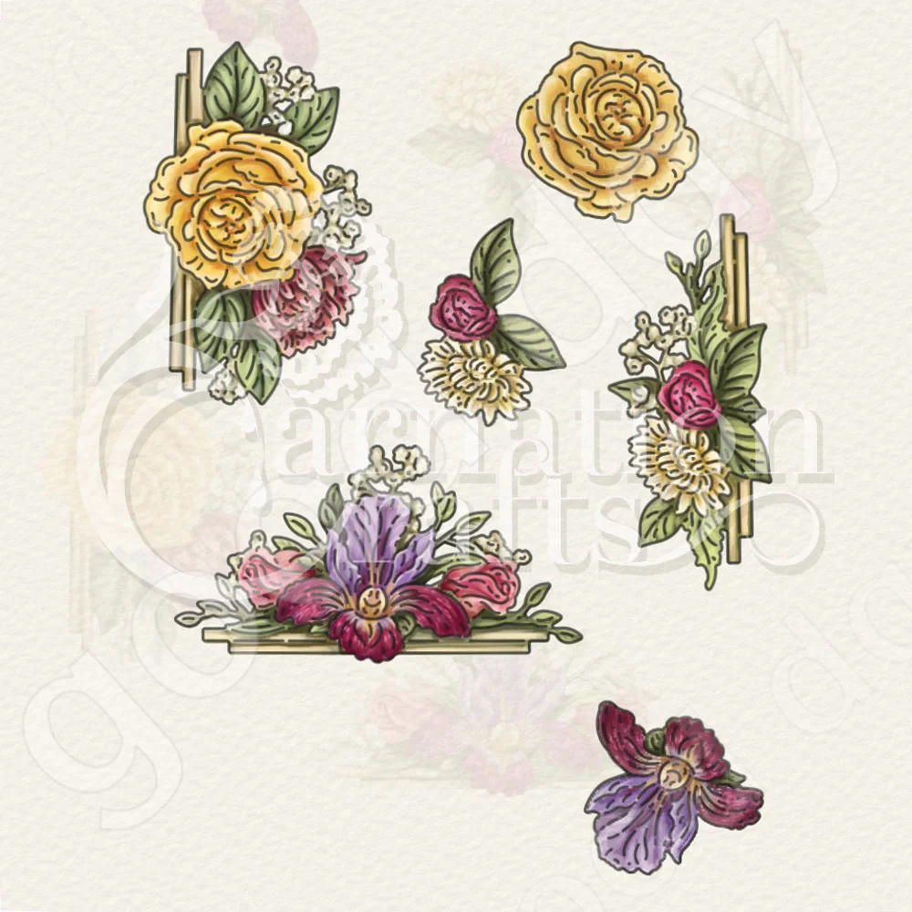 

Edged With Florals Metal Cutting Dies Scrapbook Diary Decoration Embossing Template Diy Greeting Card Handmade Hot Sale 2022 New